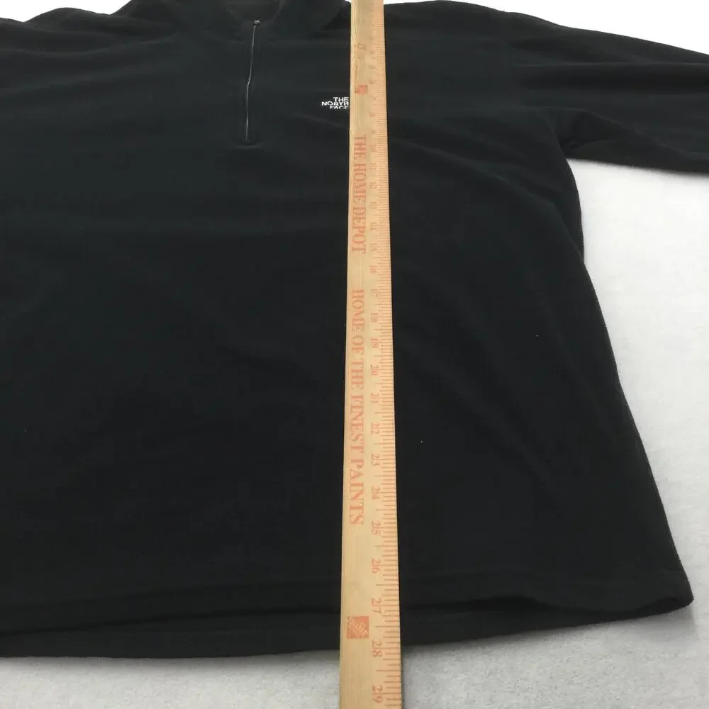 The North Face Pullover Mens XL Black TKA 100 Fleece 1/4 Zip Hiking Outdoor